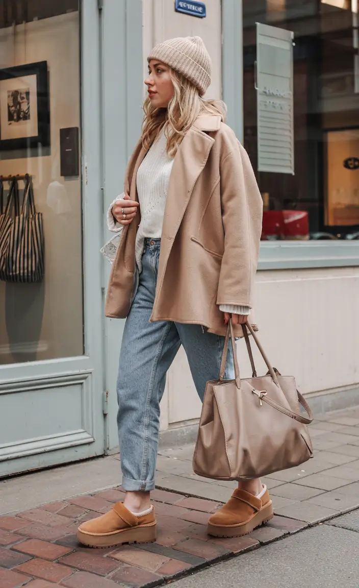 cozy winter outfits Soft Classics with a Playful Twist