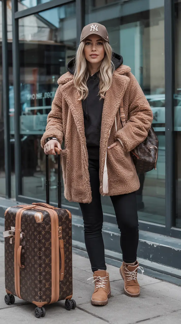 cozy winter outfits Effortless Travel Cozy