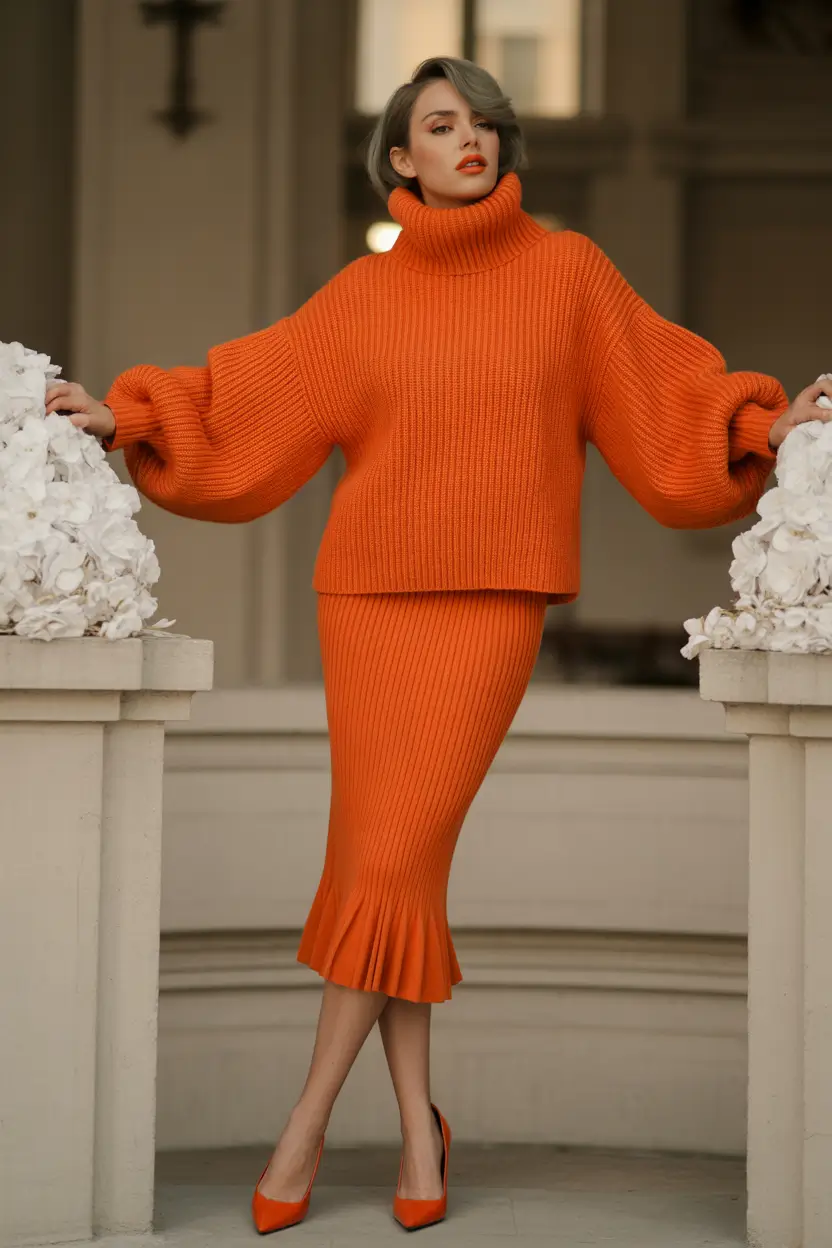 cute outfits 2026 Burnt Orange Elegance