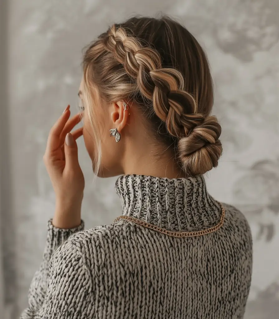 cute winter hairstyles intricate braided updo for frosty days