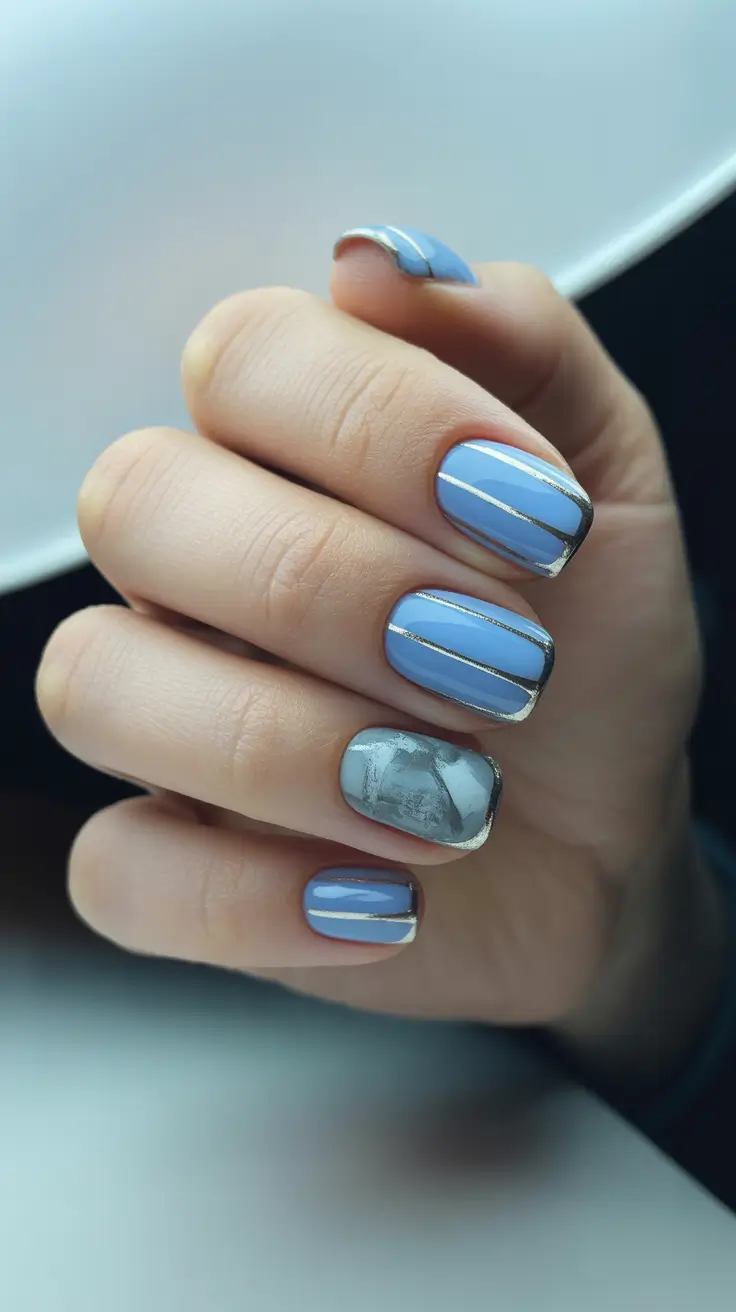 easy christmas nails 2025 frosted skyline glam