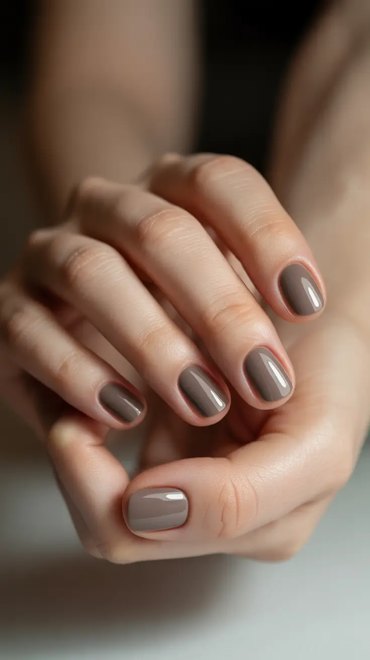 neutral winter nails Smoky Mocha Serenity