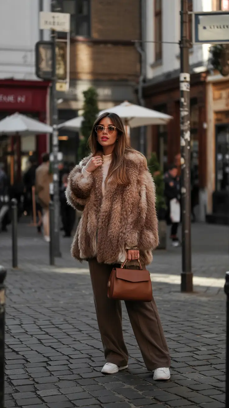 nyc winter outfits Soft Browns and Laid-Back Chic