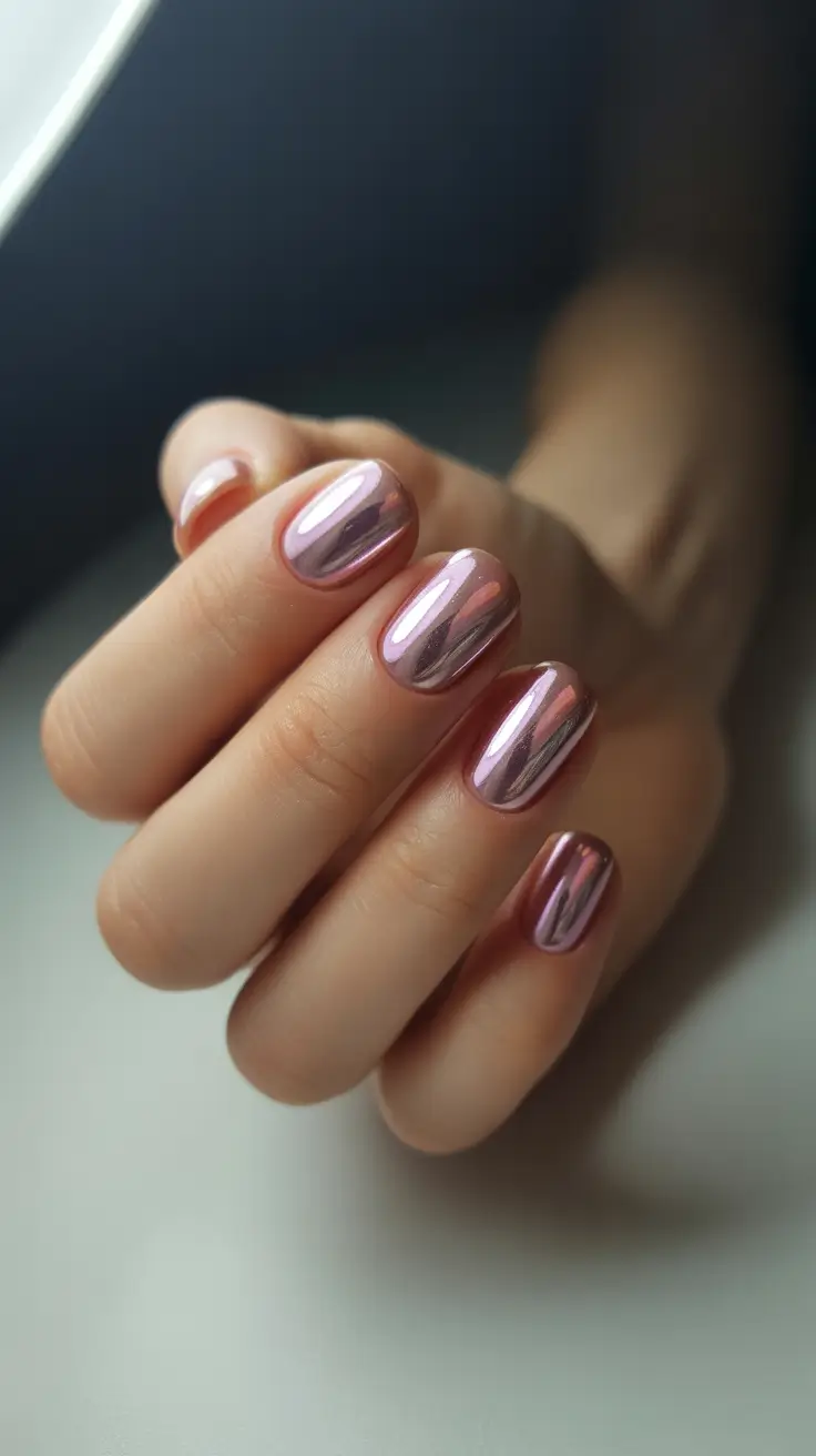 pink winter nails 2025-2026 soft chrome perfection