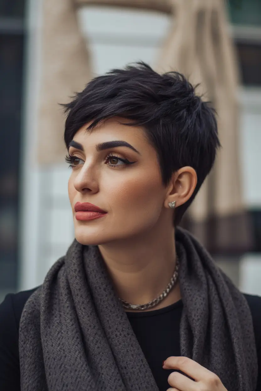 short winter haircuts 2025 - 2026 classic textured pixie