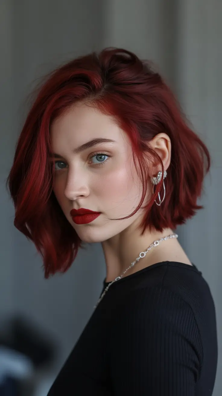short winter haircuts 2025 - 2026 short wavy bob subtle highlights