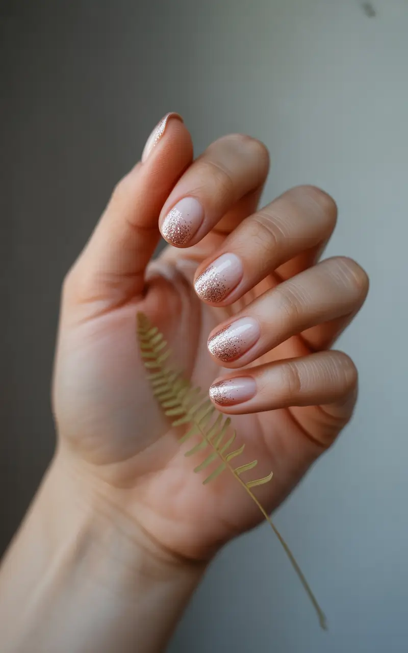 winter-nails-ideas-champagne-snowfall-tips