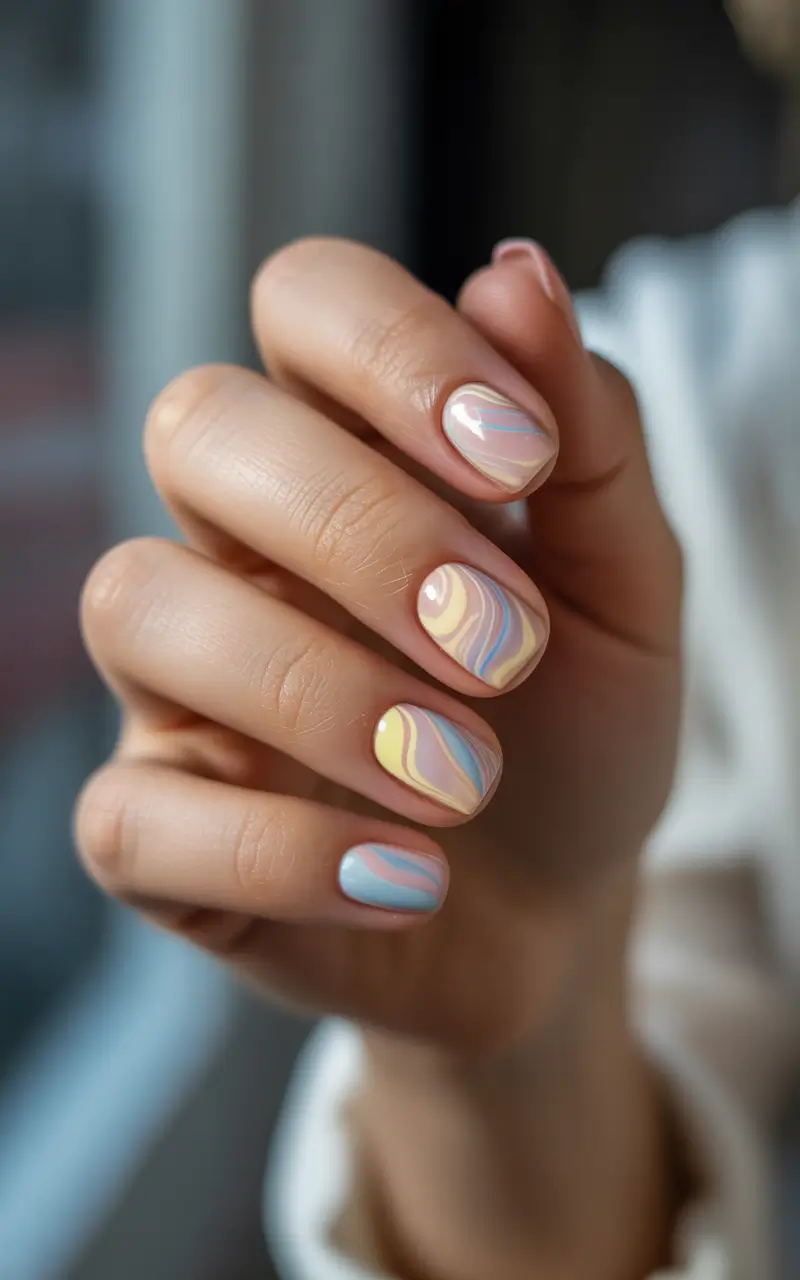 winter-nails-ideas-soft-sorbet-marble