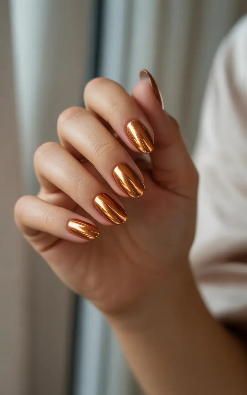 winter-nails-ideas-molten-copper-glow