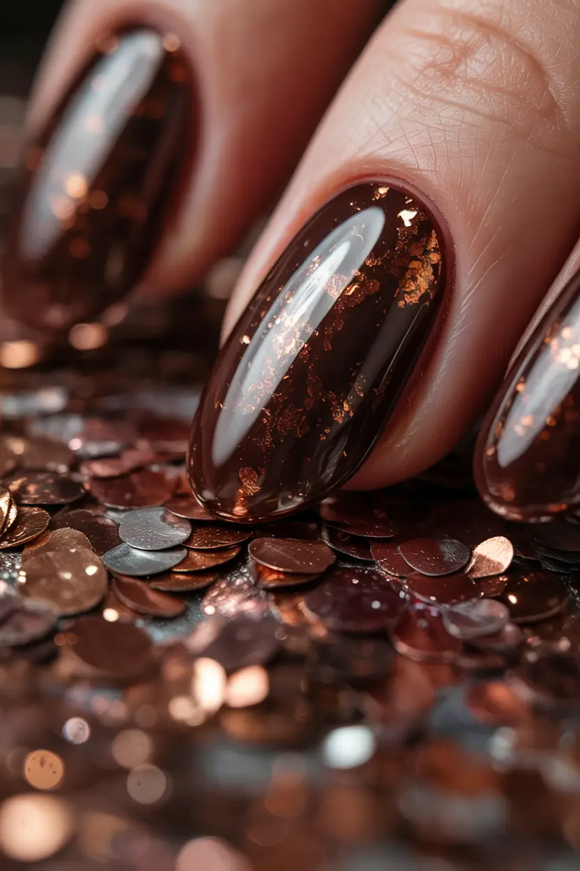 best winter nail colors 2025-2026 molten chocolate luxe