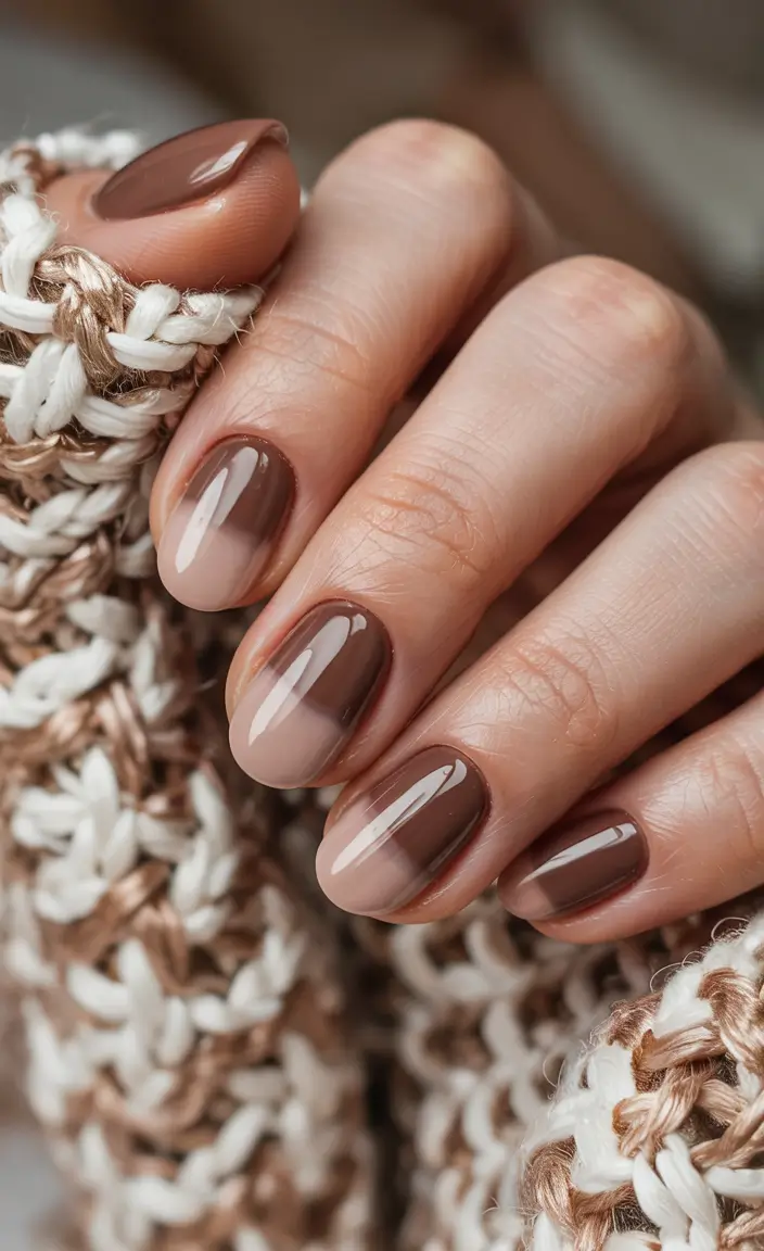 best winter nail colors 2025-2026 milk chocolate gradient