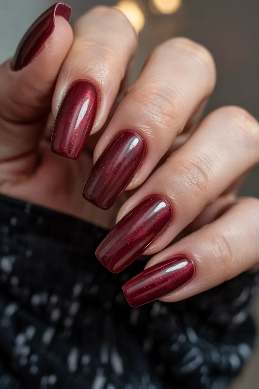 best winter nail colors 2025-2026 garnet velvet elegance