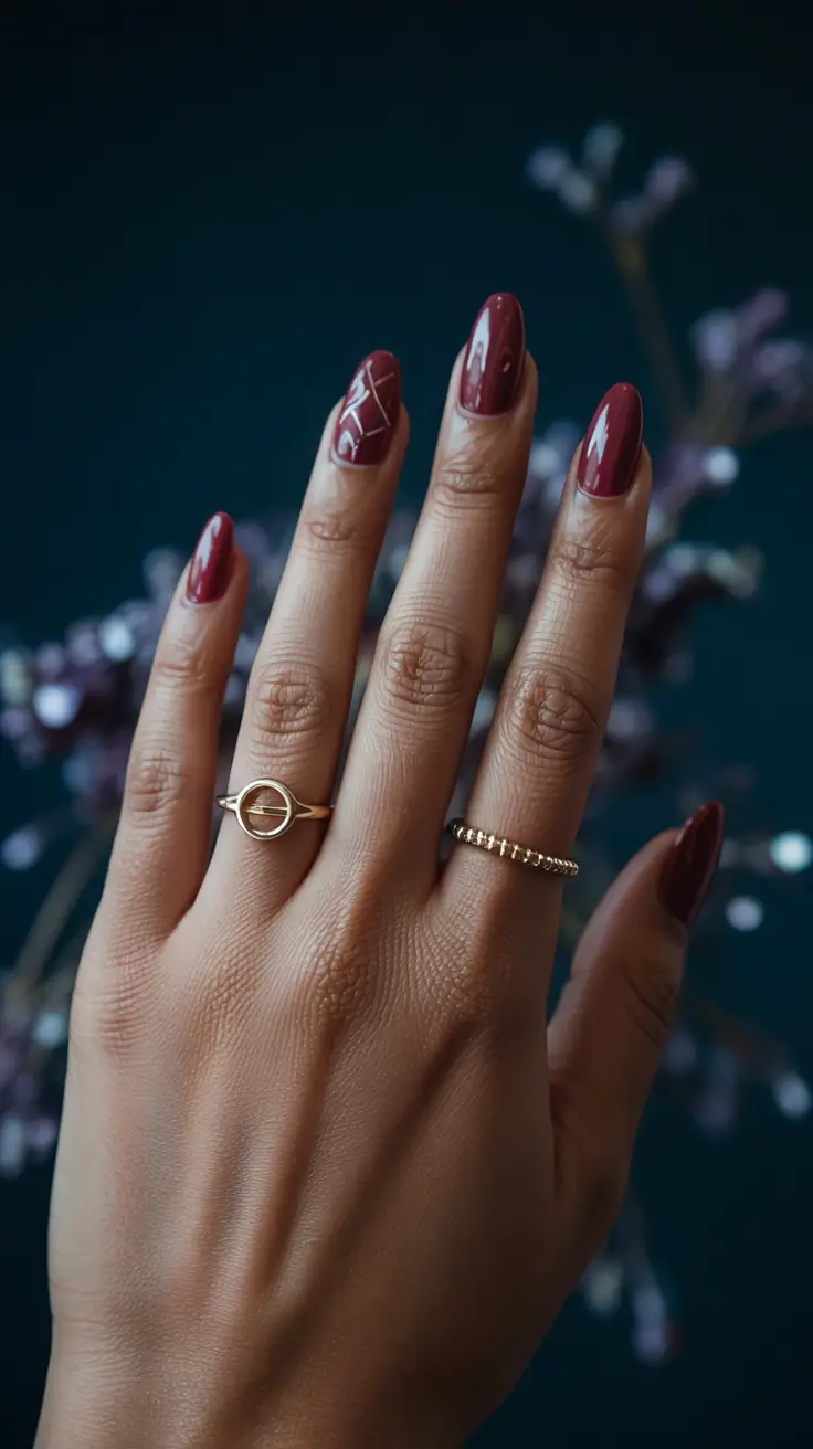 trendy winter dip nails 2025-2026 rich burgundy detailing