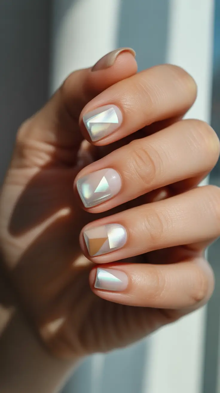 white christmas nails 2025 iridescent ice crystals