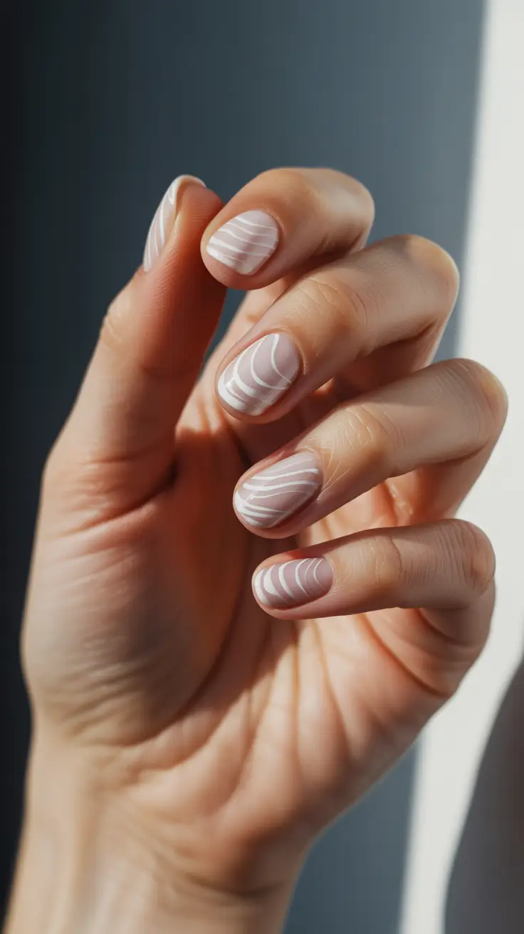 white christmas nails 2025 snow swirl motion