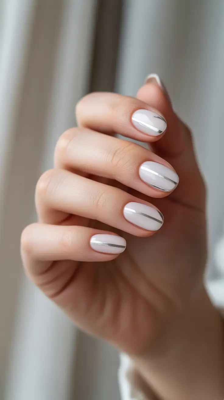 winter almond nails 2025-2026 Silver Veil Simplicity