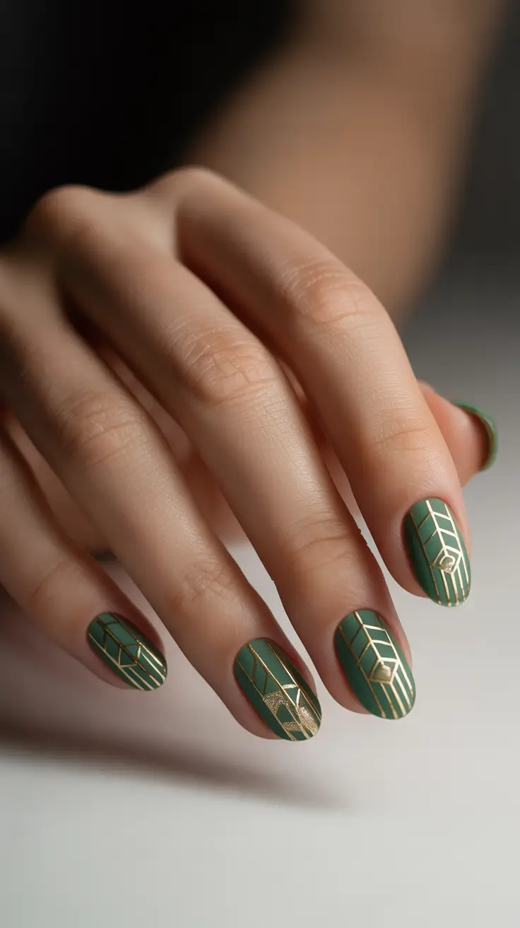 winter almond nails 2025-2026 Golden Frost Lines