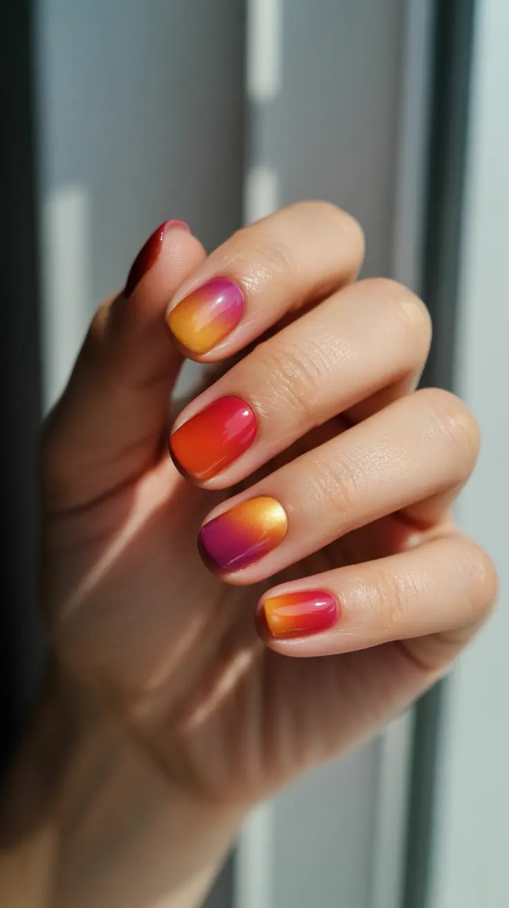 winter color nails 2025-2026 golden hour fade