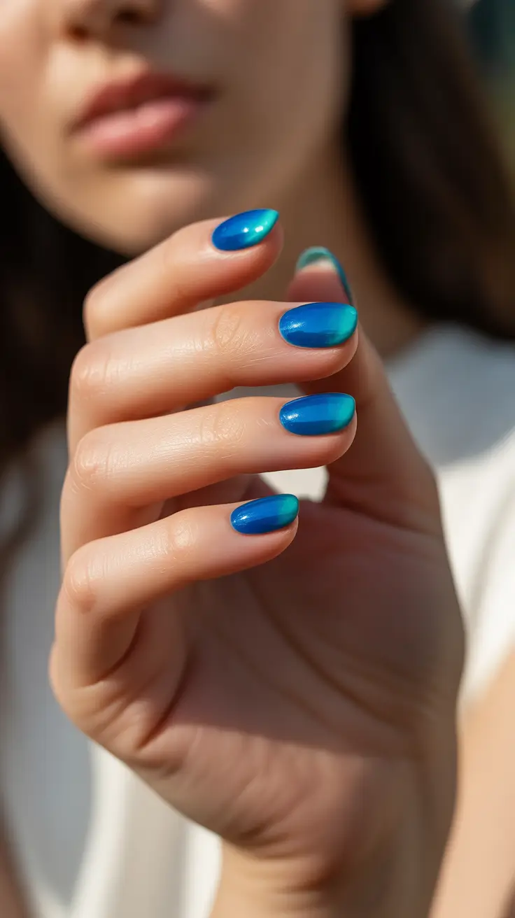 winter color nails 2025-2026 blue lagoon glow