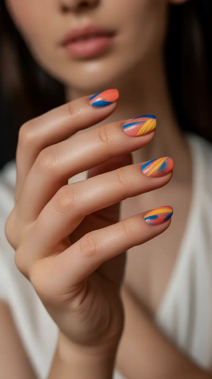 winter color nails 2025-2026 artful frost strokes