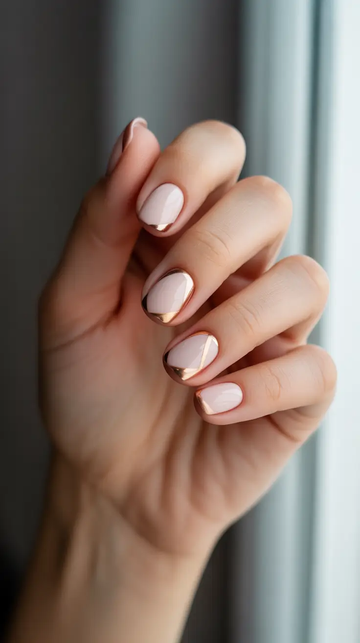 winter color nails 2025-2026 champagne frame