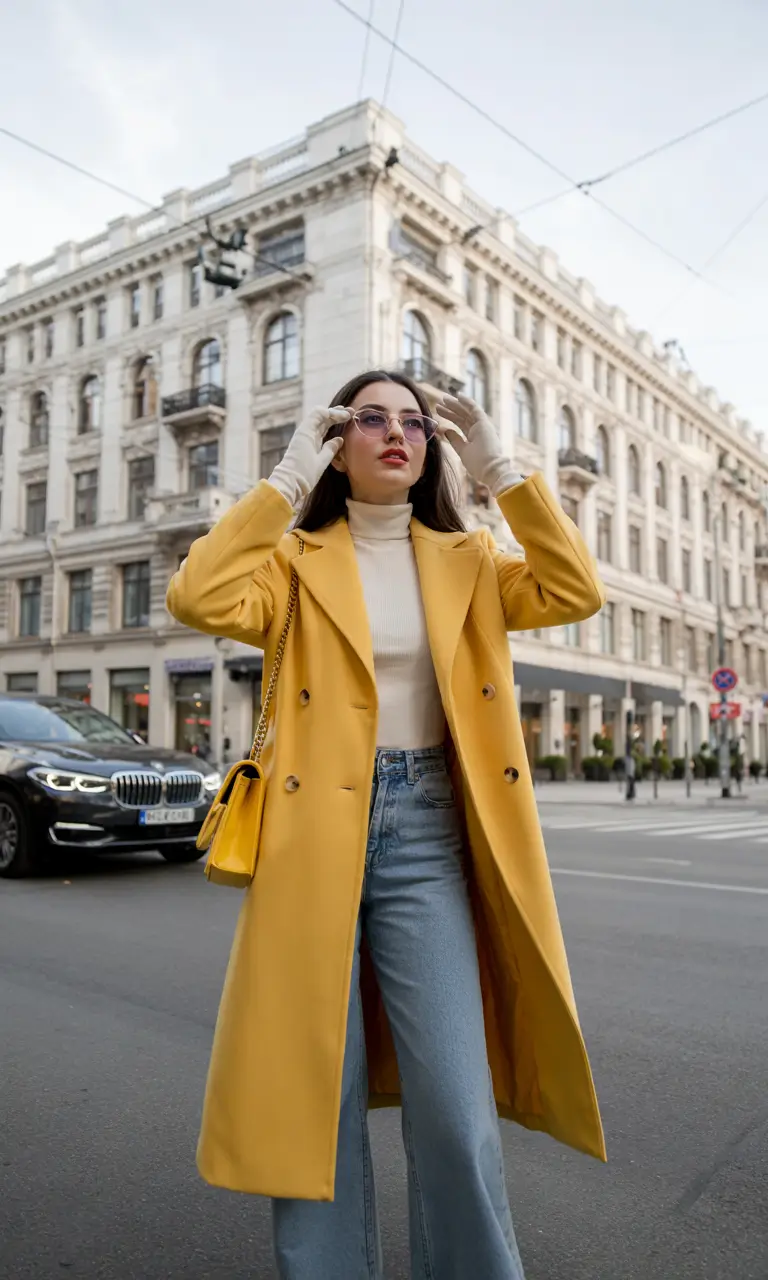 winter fits Sunshine Yellow Confidence
