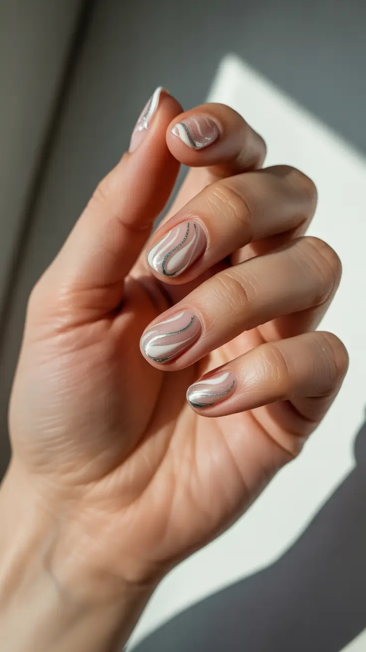 winter gel nails 2025-2026 winter waves