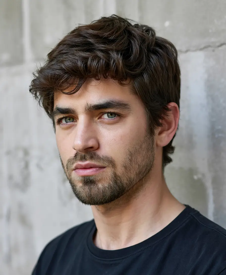 winter haircuts for men Natural Textured Fringe