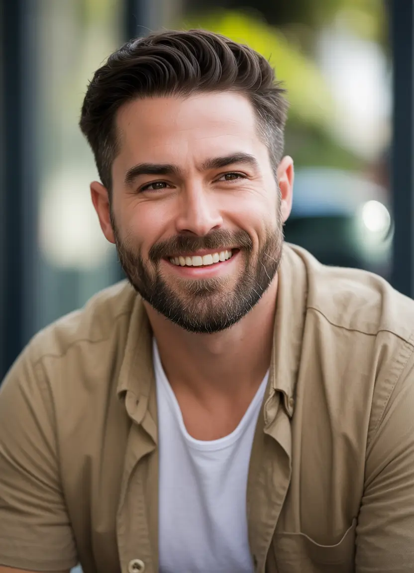winter haircuts for men Classic Side Part with a Modern Edge
