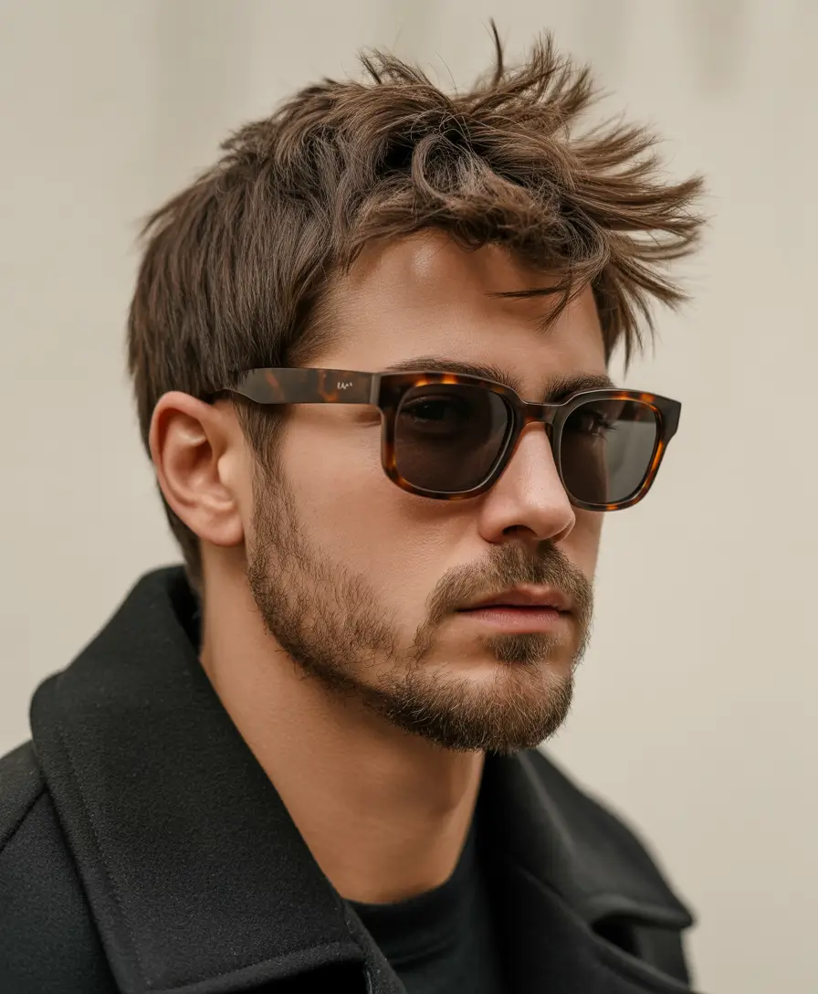 winter haircuts for men Messy Matte Layers