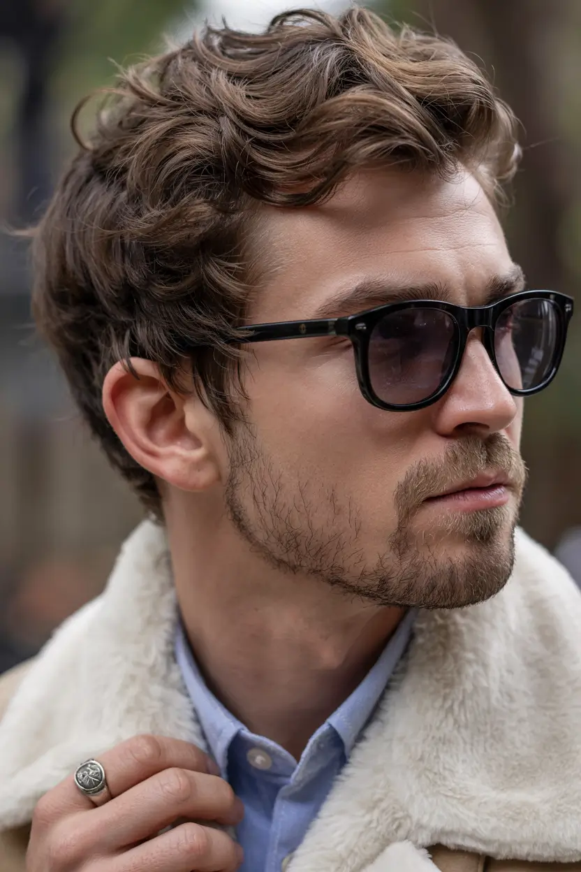 winter haircuts for men Effortless Medium Curls with Natural Volume