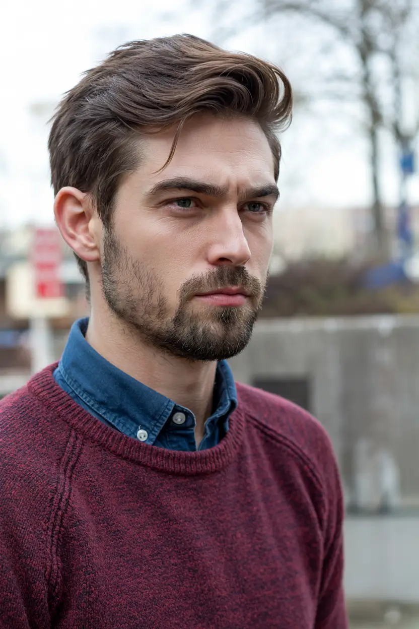 winter haircuts for men Side-Part Sweep with Subtle Volume