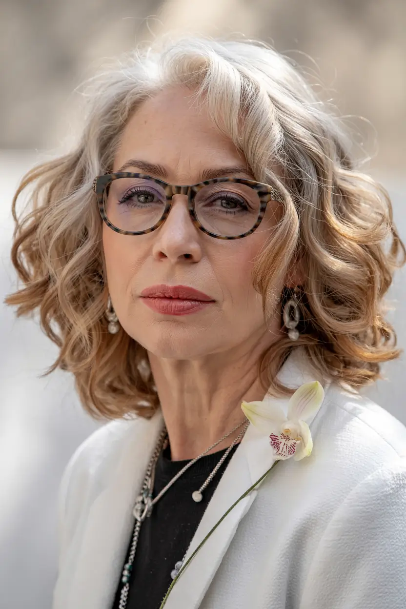 winter haircuts for women over 60 soft curls with a romantic touch