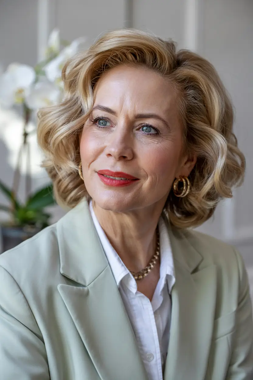 winter haircuts for women over 60 structured curls with modern volume
