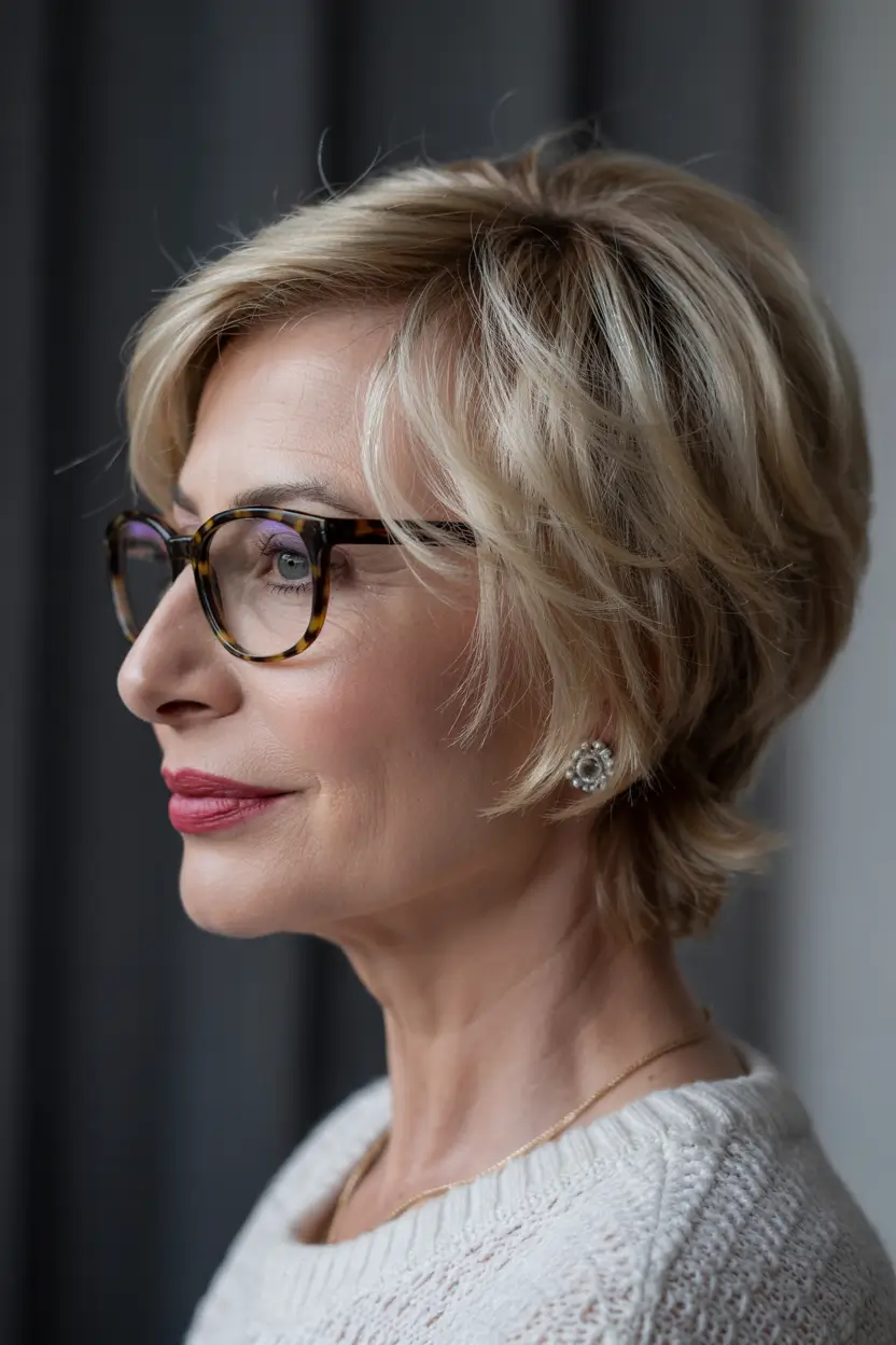 winter haircuts for women over 60 layered pixie with feathered ends