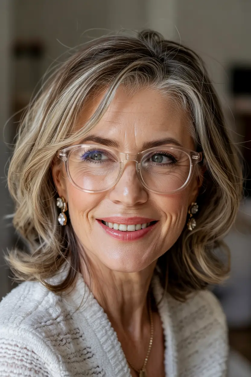 winter haircuts for women over 60 layered volume with natural highlights