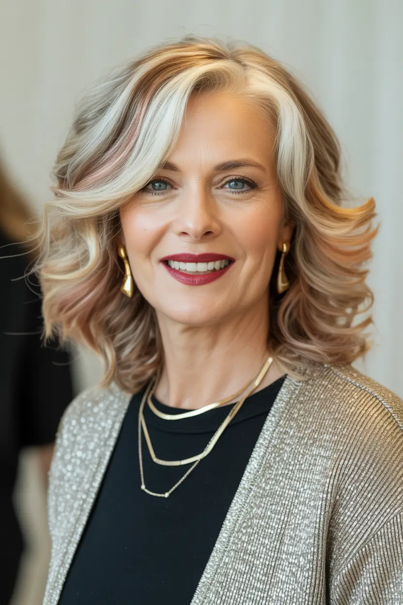 winter hairstyles and color for women over 50 winter-glam-with-a-soft-dimensional-glow