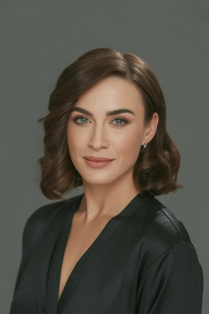 winter hairstyles and color for women over 50 minimalist waves with a fresh winter glow