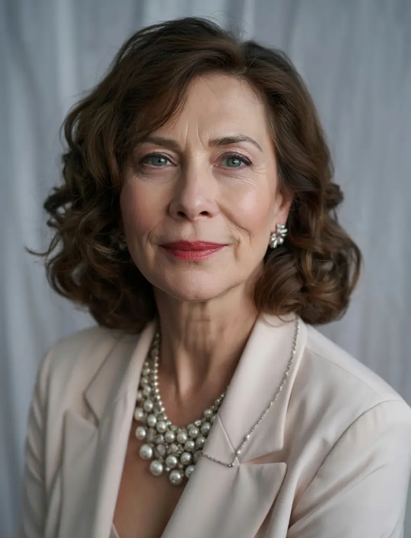 winter hairstyles and color for women over 60 classic chocolate curls with winter elegance
