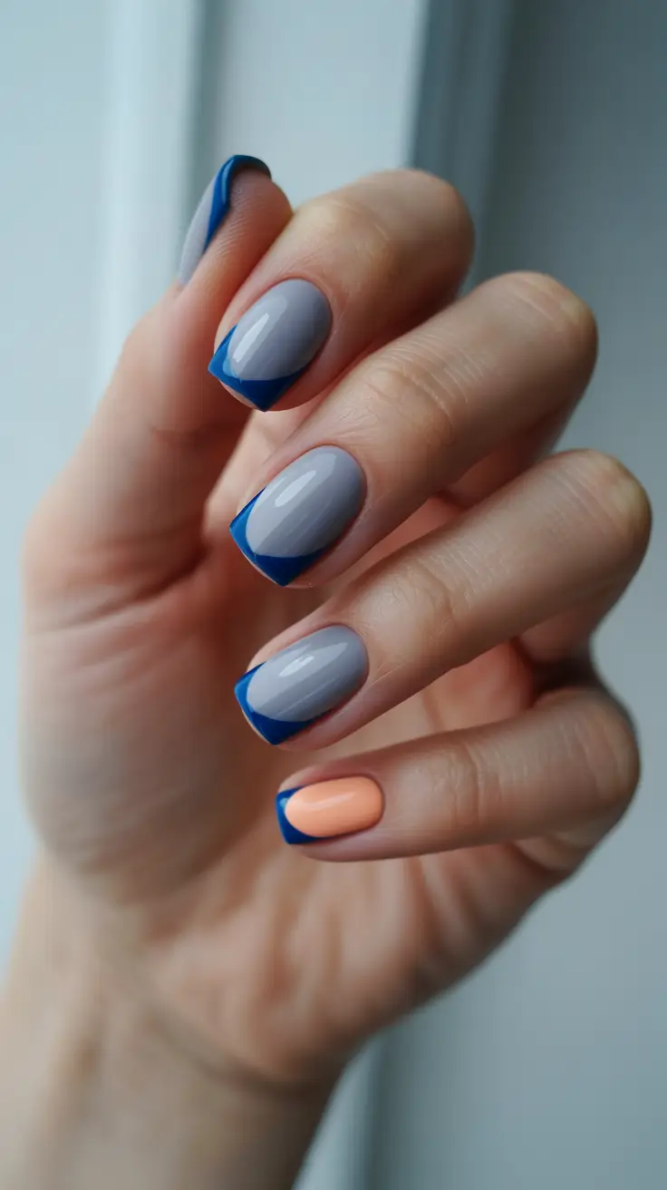 winter nails design and color Blue Edge Serenity Cool-Toned Balance