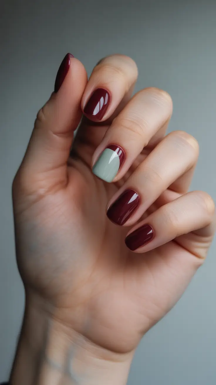 winter nails design and color Wine and Sage The Cozy Minimalist