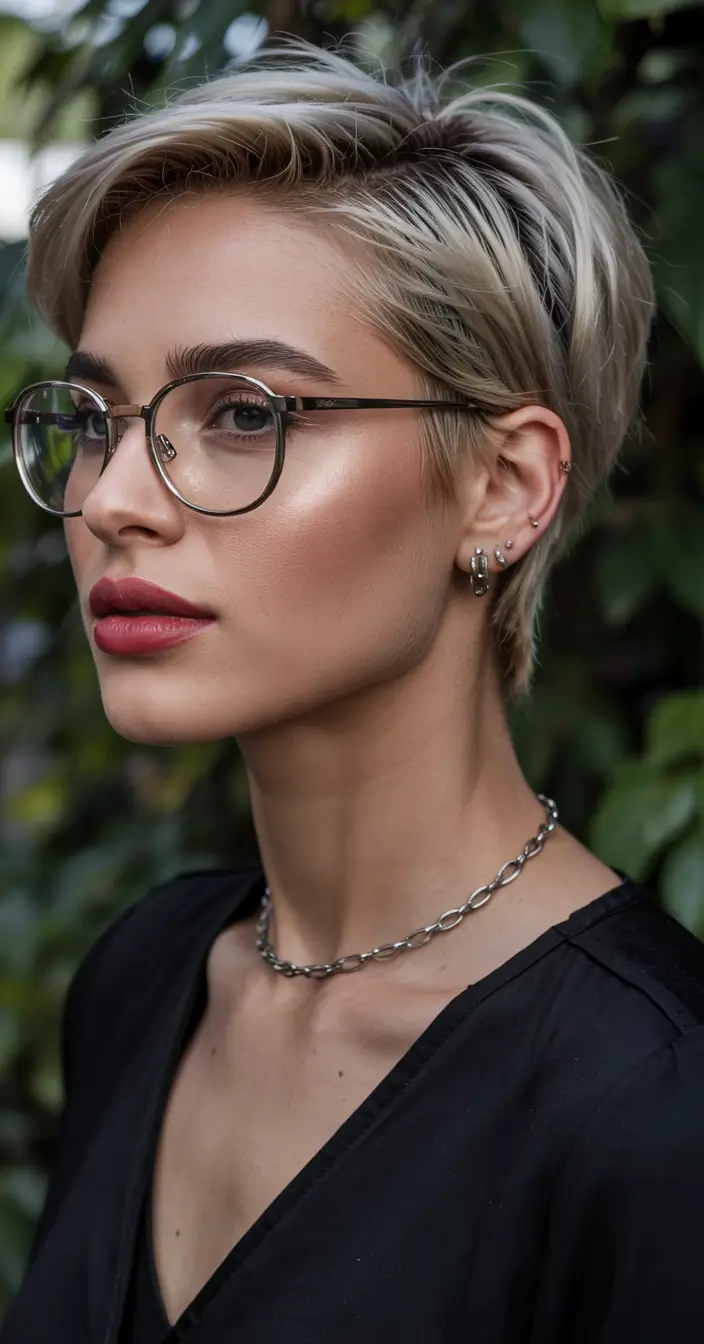 winter pixie haircuts 2025 - 2026 Minimalist Ash Blonde Pixie with Undercut Precision