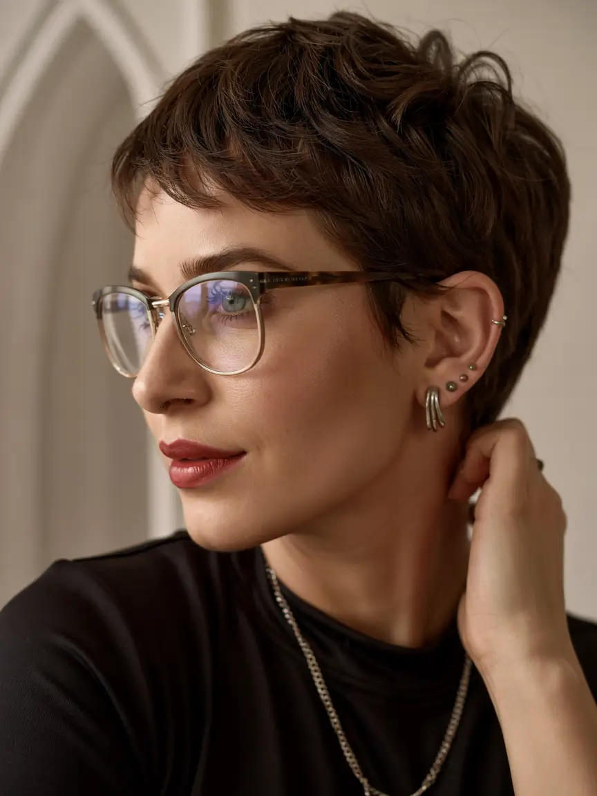 winter pixie haircuts 2025 - 2026 Micro Fringe Pixie with Quiet Edge