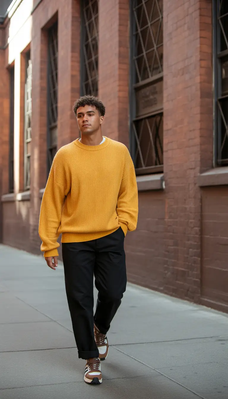 Outfits for Men Effortless Color Play With Early Fall Warmth