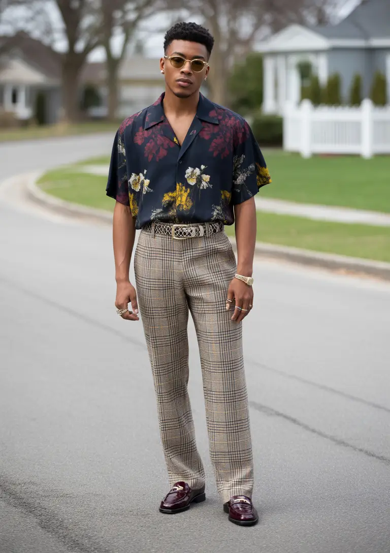 Best outfits for men 2026 Patterned Sophistication With Modern Ease