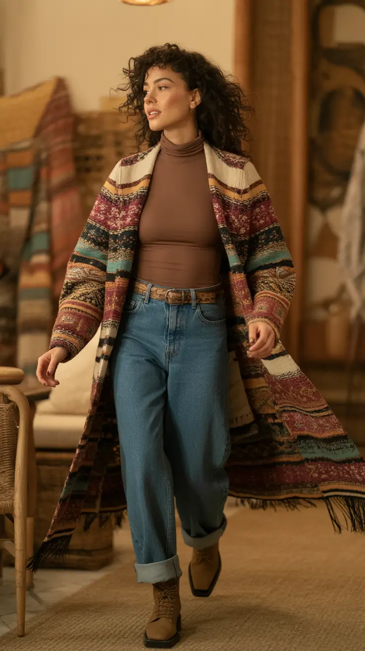 travel outfits 2026 Eclectic Layers With Warm Earthy Textures