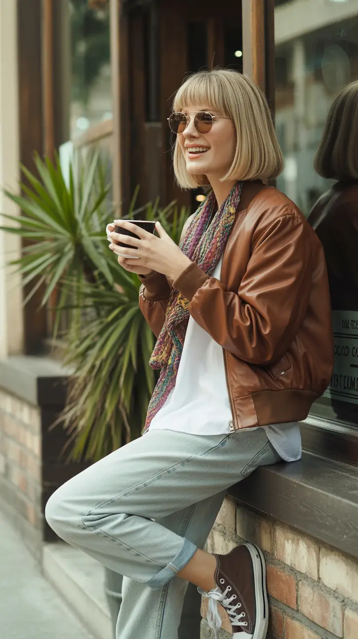 travel outfits 2026 Light Layers With a Retro Coffee Break Vibe