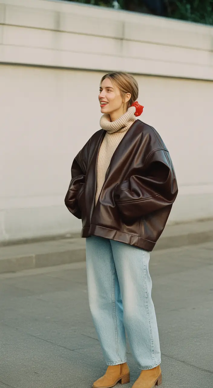 Comfortable pregnancy outfits 2026 Oversized Textures For Cozy Cold Weather Days