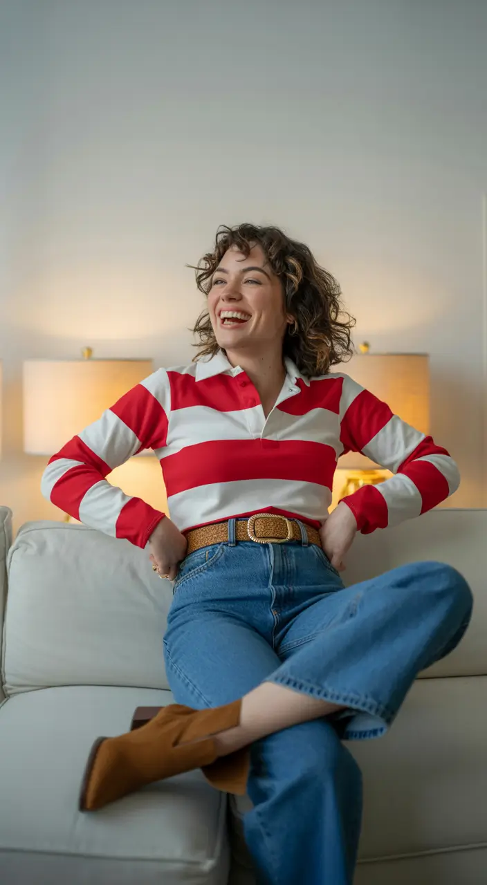 Comfortable pregnancy outfits 2026 Playful Stripes With Comfortable Everyday Energy