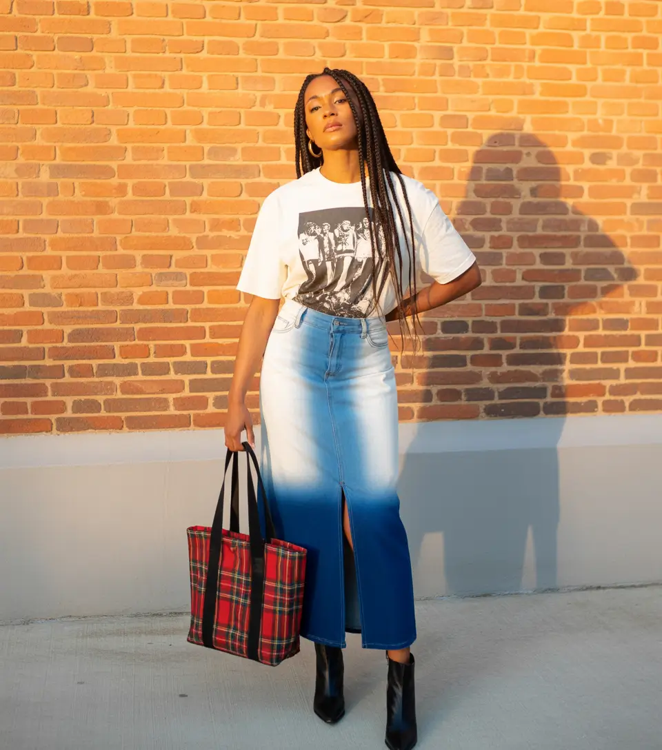 mom outfits Denim Revival with Attitude